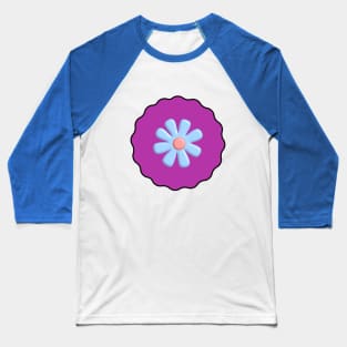 Blue Flower. Baseball T-Shirt